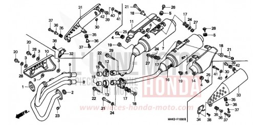EXHAUST MUFFLER SLR650V de 1997